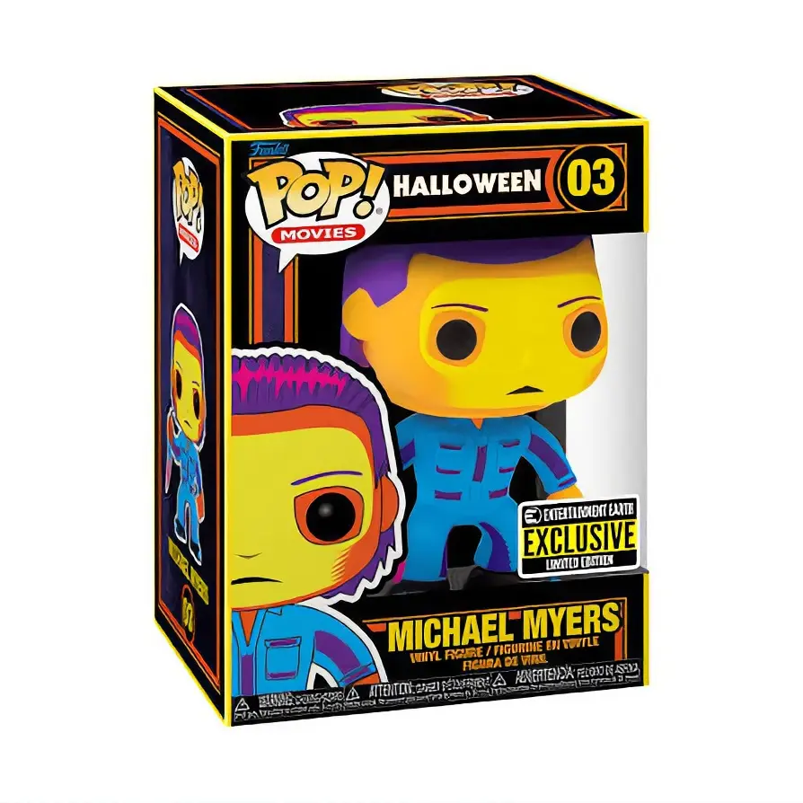 Funko Pop! Halloween Movies Michael Myers #03 Blacklight Entertainment Earth Exclusive with Protector Limited Edition