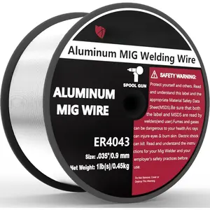 Silicon  Welding Wire ER4043 .035" Mig Welding Wire, 1 Pound Spool