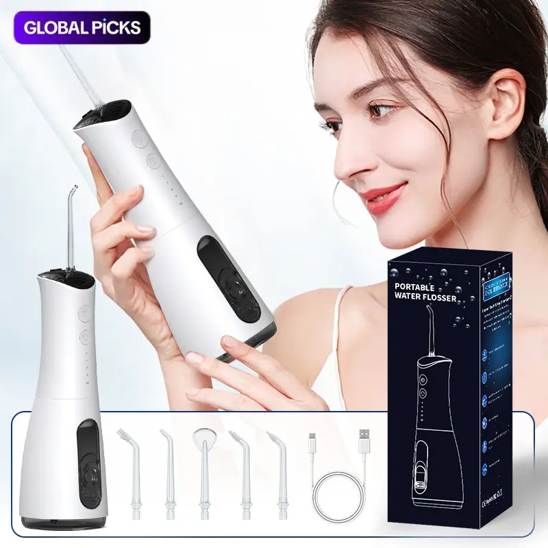 Dental Water Flosser, Rechargeable Cordless Oral Irrigator with 30-Day Battery Life, Waterproof Portable Device for Gum Health, Travel & Braces Care, Daily, Minimalist, Gums, Long-Lasting