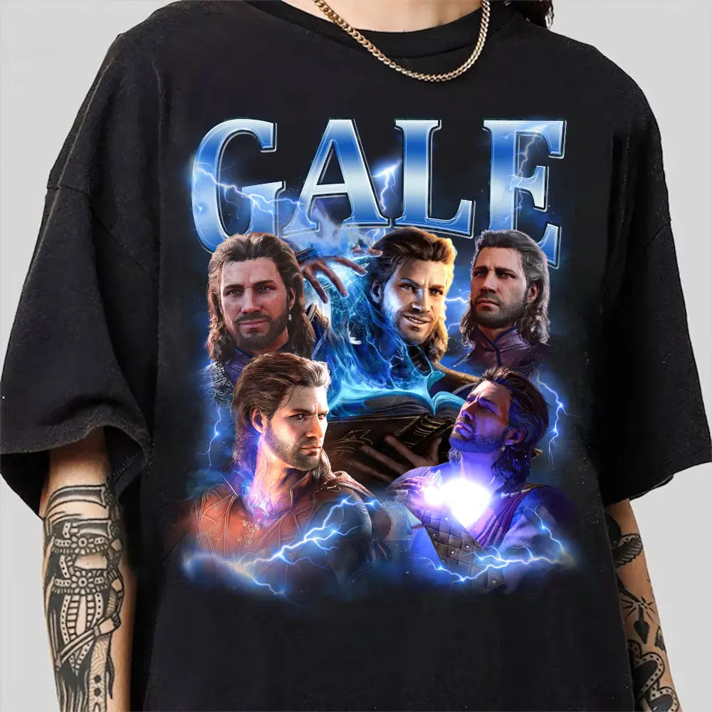 GALE Shirt, Gale BG3 Vintage T-Shirt, Gale Graphic Style Bootleg Tee, BG3 Fan Tshirt for Gamer, Gift For Women and Man, Gaming Apparel Casual Tops S-3XL