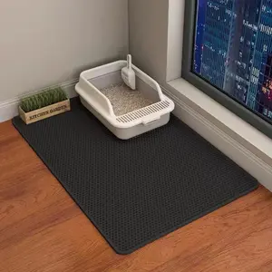 Pet Litter Mat, Cat & Dog Litter Mat, Double Layer Filter Anti-bring Out. "MAT ONLY"