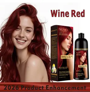 Hair Color Shampoo 3-in-1 Herbal Hair Color Shampoo Gray and Dark Hair Color Shampoo Lasting and Covering Salon Essentials Hair Color Shampoo