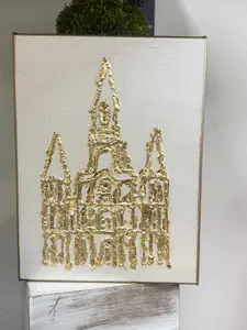 Gold leaf cathedral canvas art