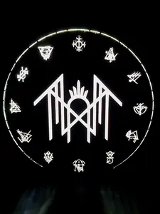 Sleep Sleep Token Shiny Symbol Runes 3d Printed Desk Sign