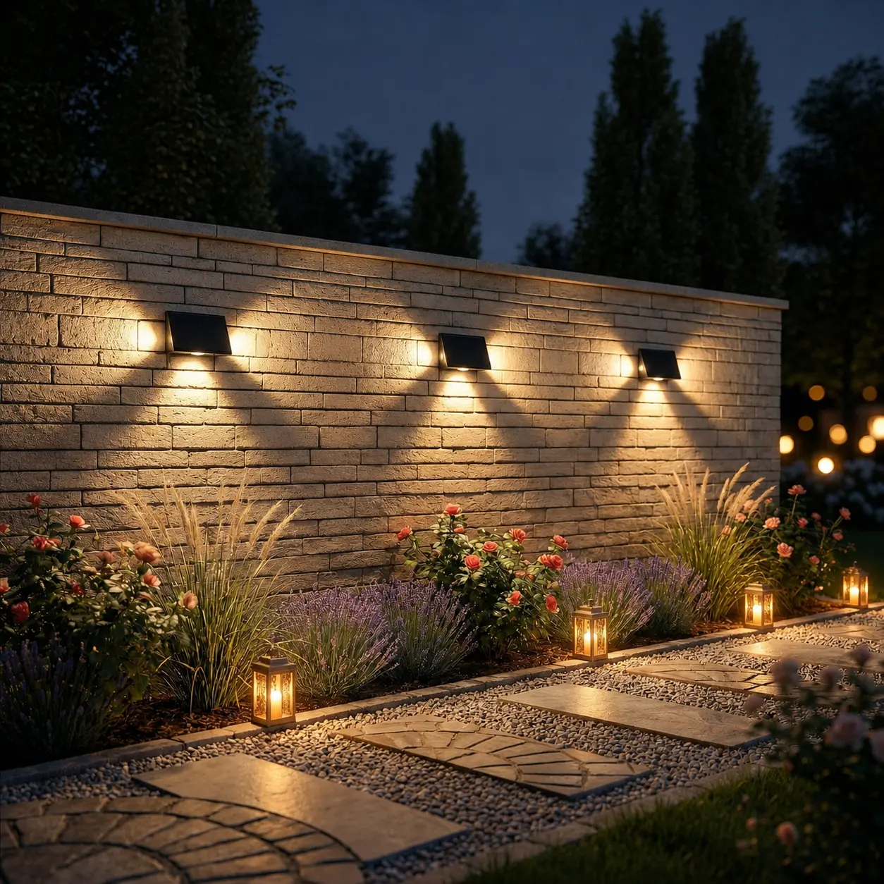 Solar Wall Lights with 3-Sided 5 Lighting Modes, IP65 Waterproof 3000K Warm White Outdoor Sconces, Adjustable Direction Fence & Deck Lighting, Home Decor, Backyard Decor summervibes