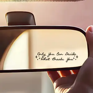 3Pcs/SET Only You Can Decide What Breaks You Rearview Mirror Decal Suitable for car rearview mirror, water cup, mirror