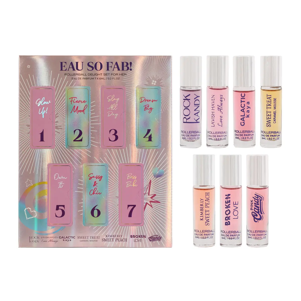MCH EAU SO FAB! Rollerball Delight Set For Her Eau De Parfum 7 x 6ml Compact Travel-Friendly Fragrance MCH EAU SO FAB! Rollerball Delight Set For Her Eau De Parfum 7 x 6ml Compact Travel-Friendly Fragrance