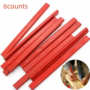 Woodworking Pencil Set, 6 Counts/set Premium Octagonal Marking & Drawing Tools with Hard Black Lead, Perfect for Artisans & Craftsmen, DIY Tools