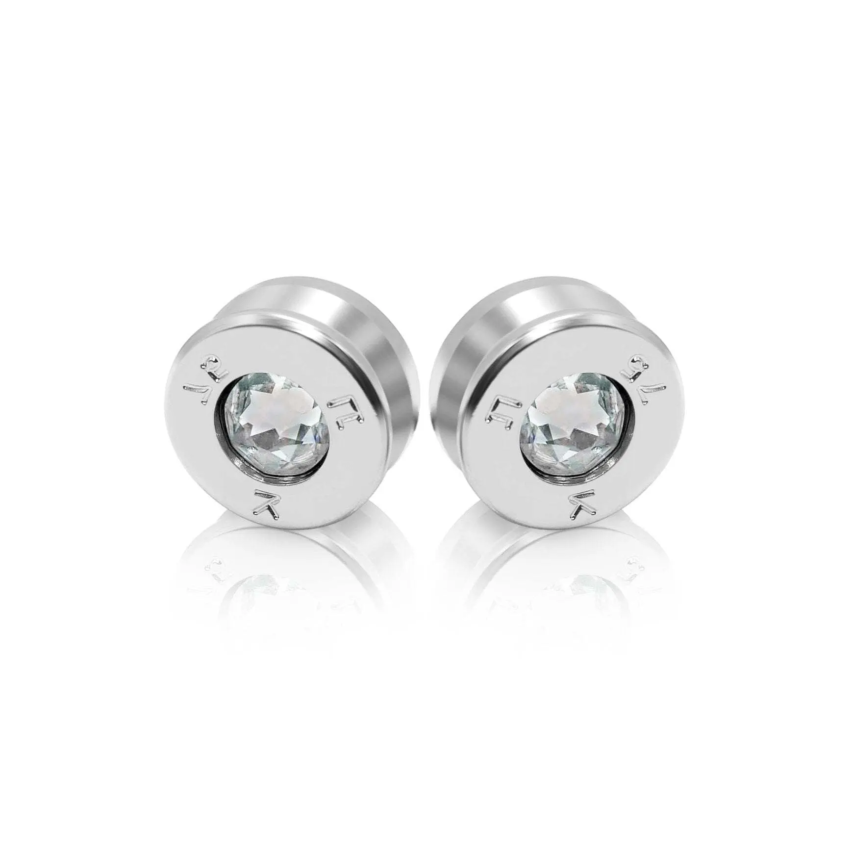 Vintage Israeli 9mm Ammo Stud Earrings in Silver Plated with Surgical Steel Posts, wearable history for the woman connected to Israel