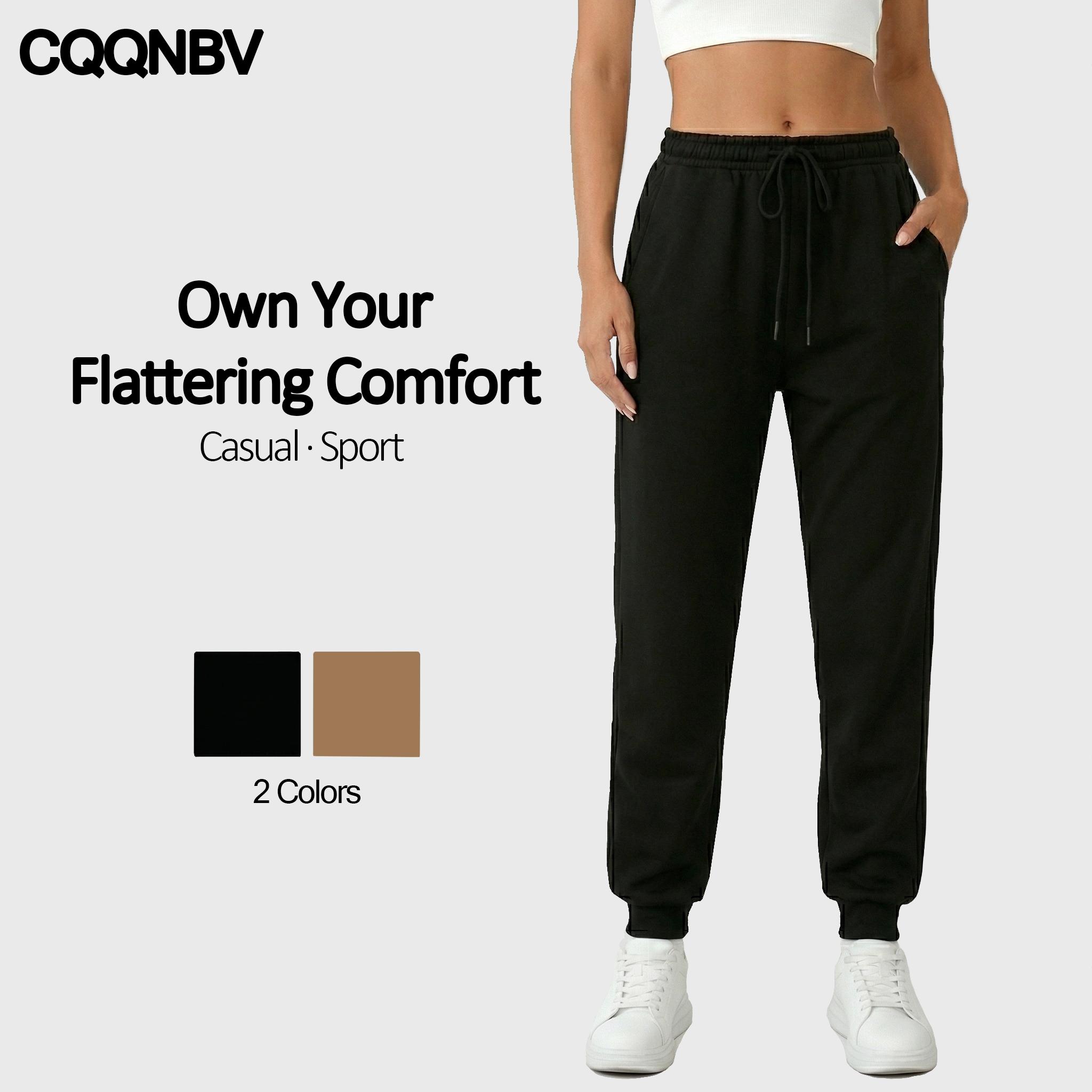 CQQNBV Women‘s tapered pants - Soft Stretch Yoga Style with 2 Pockets, Slim Fit Jogger Scrubs Pants for Women Sports Jogging Wear Workout Clothes Sports Jogging Wear