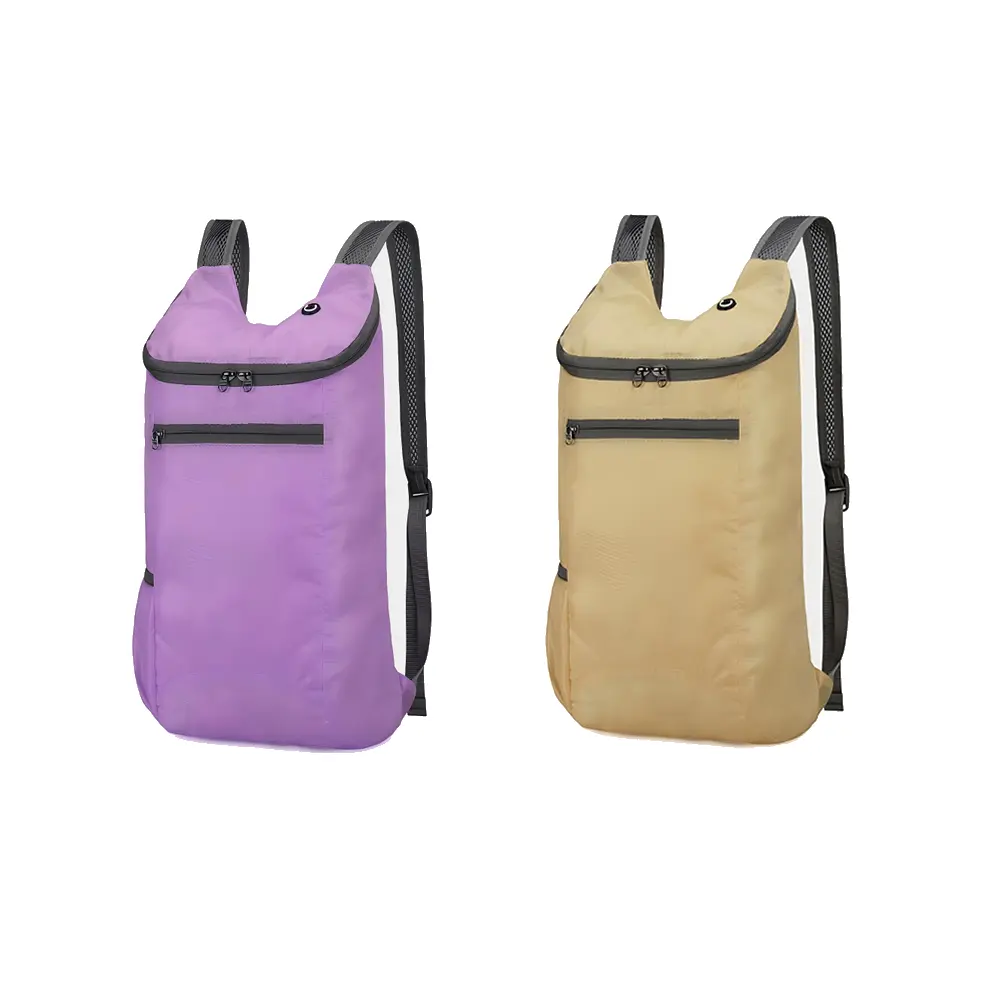 2 Pack Unisex Foldable Backpacks, Lightweight Casual Solid Color Water-Resistant Bags for Outdoors, Hiking & Travel, Couple, Outdoor Activities