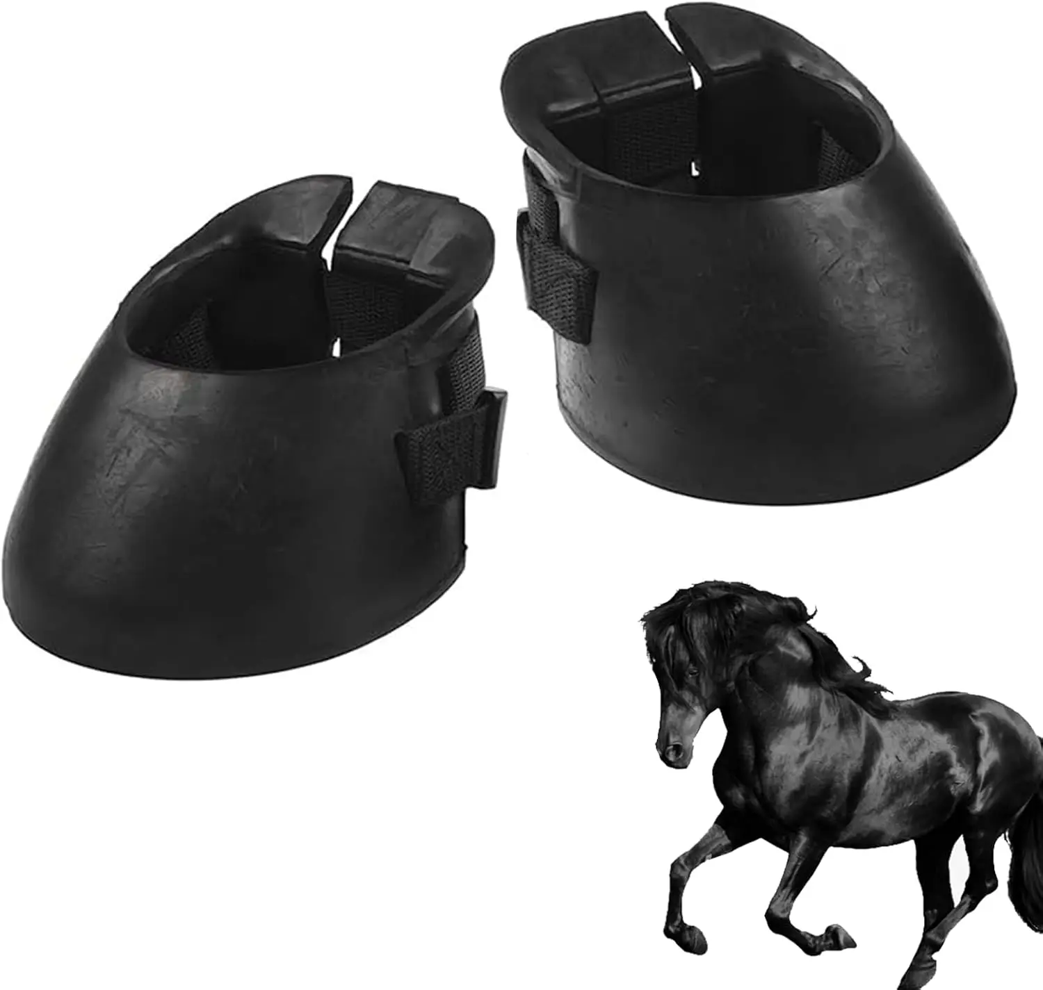 2 Pack Hoof Boots for Horses, Horse Hoof Boots, Rubber Horse Boots, Ultimate Hoof Protection, Suitable for Trimming and Protecting Horseshoes