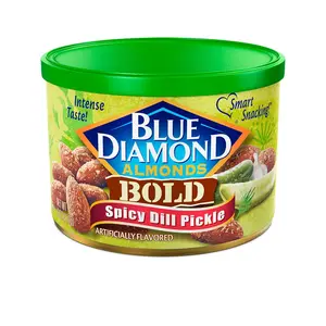 Blue Diamond Almonds Spicy Dill Pickle Flavored Snack Nuts, 6 Oz Resealable Can (Pack of 1) Protein Vitamin