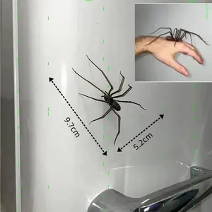 2pcs Fun Spider Fridge Magnet - Removable Indoor Outdoor Magnetic Decals - Spooky Decor for Refrigerator, Garage Door & Car
