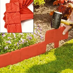 2026 New 10pcs Plastic Fence Garden Border, Foldable Gardening Barrier, Outdoor Villa Yard Assembly, Durable & Easy Install