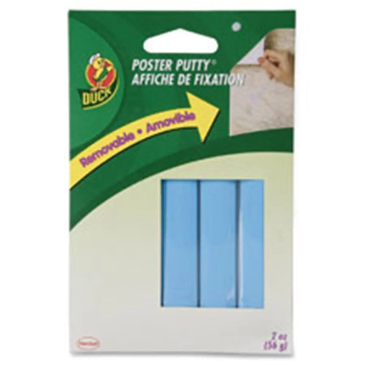 Duck Brand DUCPTY2CT Mounting Putty - 4 Per Pack, Nontoxic, ASTM-4236 Compliant, Residue-Free, Easily Removable, Duck Adhesive for Arts and Craft, Outdoor/Indoor Temporary Mounting (Home Improvement Building Supply)