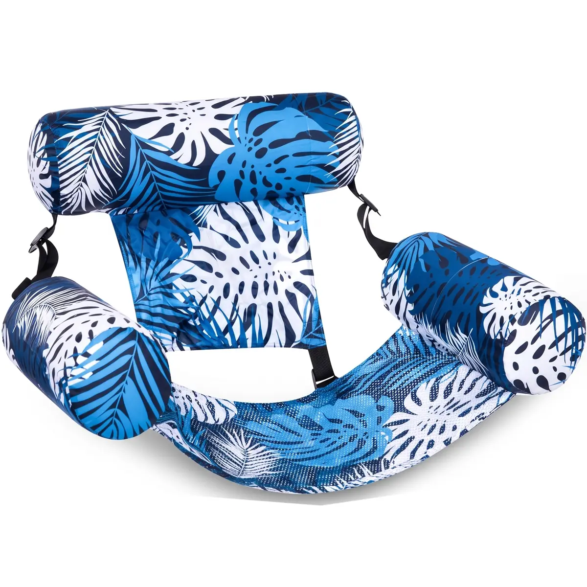 Inflatable Pool Float Chairs, 30"x16"x24" Fabric-Covered Mesh Sling, High Buoyancy Tubes, Pool Accessories for Comfortable Water Floating Lounge