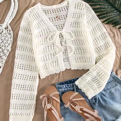 Knitted Cardigan Tie Front Cardigan Forever 21 MyRunway Shop