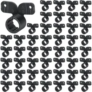 50 Pack 1/2 Inch Pex Suspension Pipe Clamps Tubing Supports for Pex, Copper, Cpvc Pipe, Butterfly Style(Black)