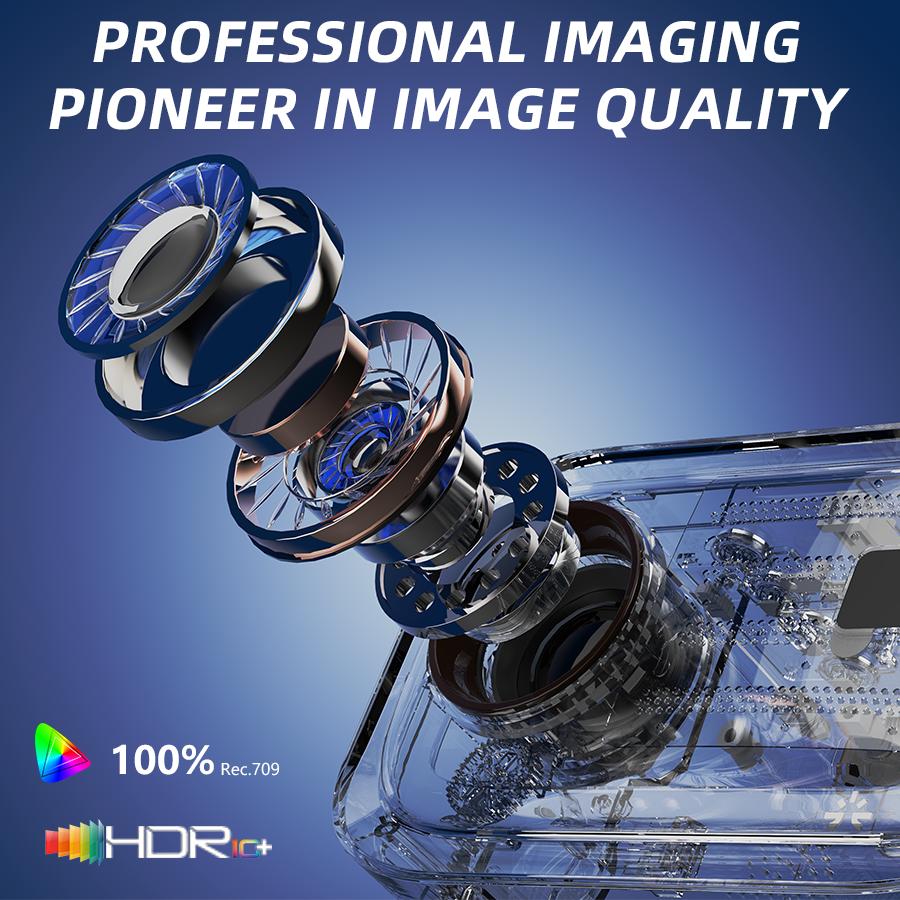 2026 upgraded black projector, Father’s Day gift, supports 4K/1280p HD Bluetooth projector with built-in speakers, portable summer outdoor mini movie projector, compatible with laptops, smartphones, smart TVs, Xbox, PS5, ideal birthday gift, USB flash dri