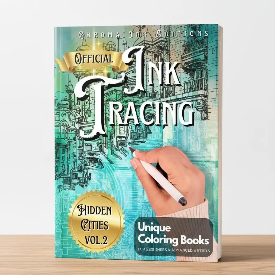 Ink Tracing Coloring Book, Follow the White Lines to Reveal a Unique City. A New Concept for the Reverse Coloring Book: Pen and Ink Art, Fantasy ... Book for All Ages. Architecture Color Book Paperback – September 4, 2023