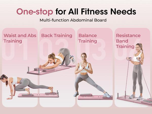 FEIERDUN Multi-functional Pilates Board,Ab & Core Strength Workout Equipment,Foldable Home Pilates Reformer,300LBS Capacity for Full Body Workout #SpringStatements FEIERDUN Multi-functional Pilates Board,Ab & Core Strength Workout Equipment,Foldable Home Pilates Reformer,300LBS Capacity for Full Body Workout #SpringStatements