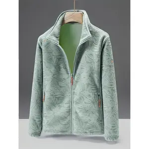 Women's Autumn and Winter Fleece Jacket, Stand Collar Cardigan, Thick Insulated Mink Fleece Outdoor Jacket Sweatshirt, Cold Weather Jacket, Outdoor Wear, Cozy Winter Top, Fleece Cardigan, Women's Cardigan, Long Sleeve Top, Ca