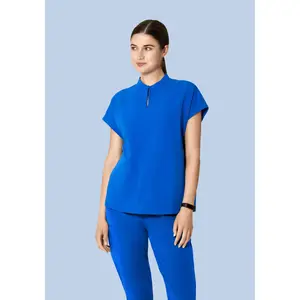 Mandarin Dolman Top Royal Blue