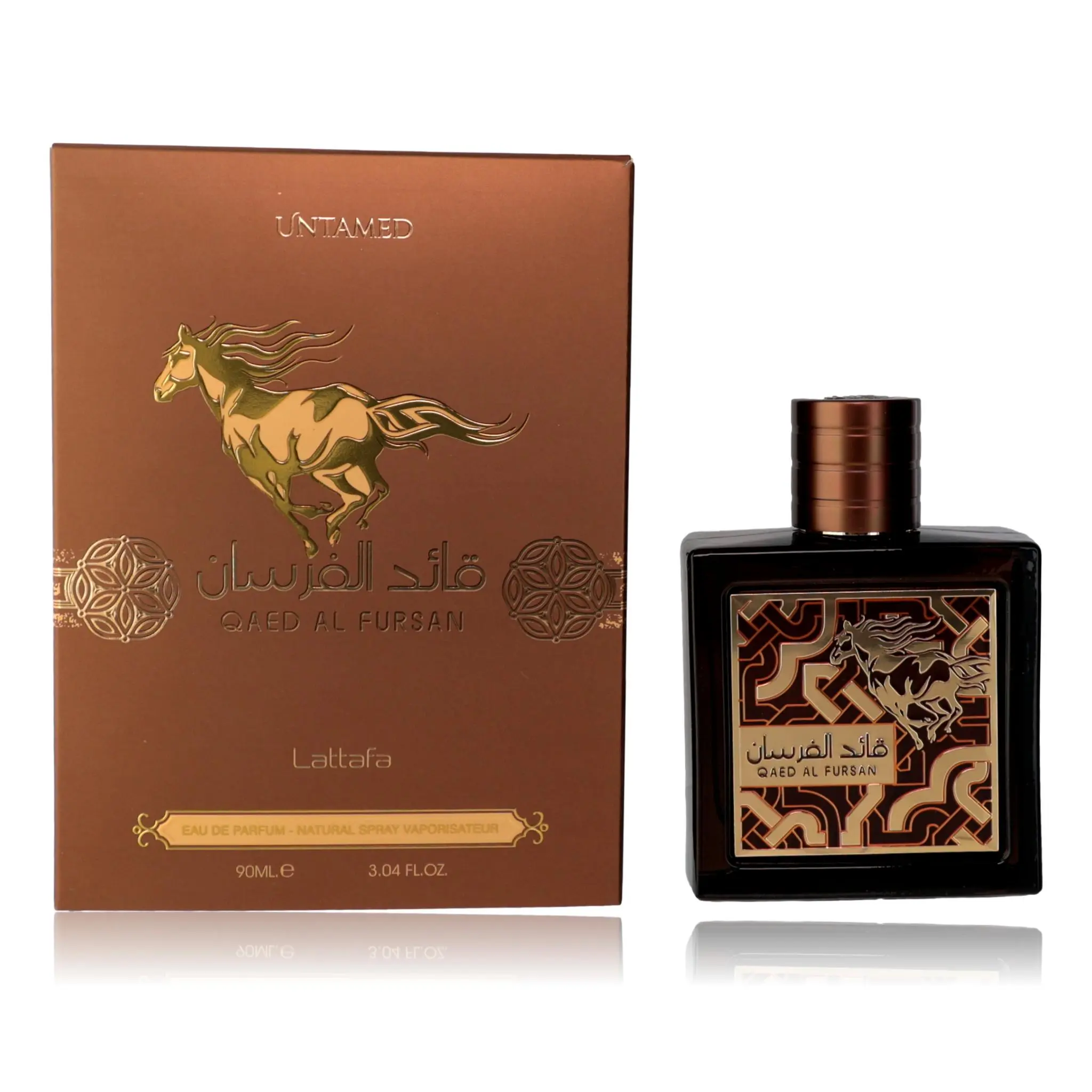 Lattafa Qaed Al Fursan Untamed 3.0 EDP for Women, 90ml, 48 pcs ByBox, United Arab Emirates Origin, Distinctive Aroma, Horse Motif