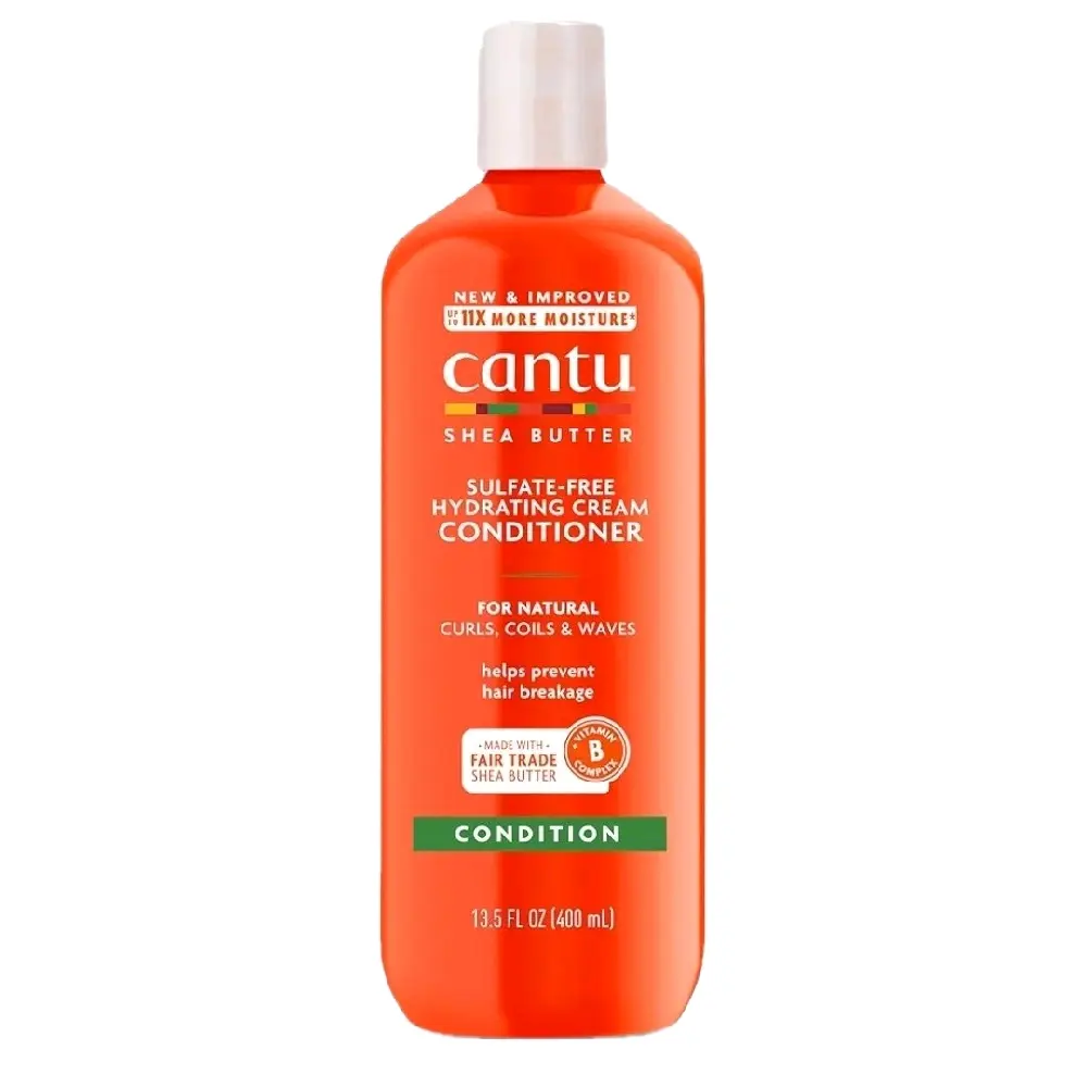 Cantu Hydrating Cream Conditioner 13.5 FL OZ (480 mL) for Natural Curls, Coals & Waves with Shea Butter for Improved Moisture