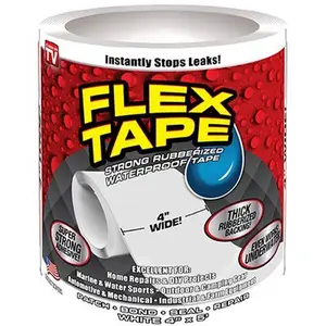 Swift Response 225126 4 in. x 5 ft. Flex Tape - White