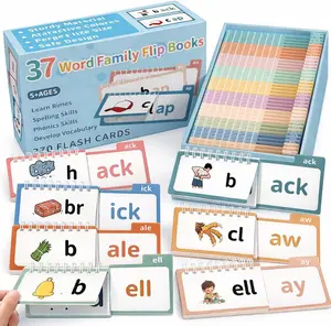 Yoink Word Family Build Book - 37 Read and Rhyme Flip Books for Kids, Learn to Read Phonics & Sight Flash Cards for Kindergarten, Preschool Classroom Homeschool Learning Activities