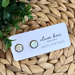 Pretty Little Things Studs - Sparkle White Birch