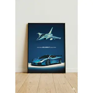 [Racing Decor - Sale Up To 40%] [Unframe] McLaren F1 GTR Poster, Supercar Jet Wall Art, Automotive Aesthetic Print, Formula Racing Car Decor, Motorsport Gift for Him, Racing Poster