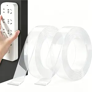 2 Rolls 3M Nano Magic Double Sided Tape, Clear Washable Reusable Strong No Nail Mounting Tape for Home Organizing, Residue Free