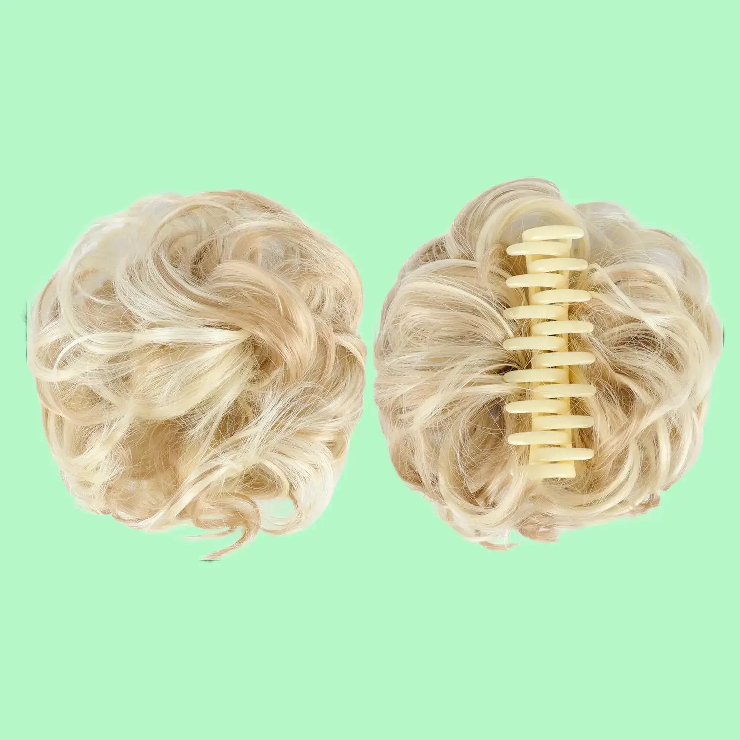 Synthetic Volumizing Messy Bun Hairpiece with Scrunchie Claw Clip, 25-Color Fashion Hair Extension Accessory