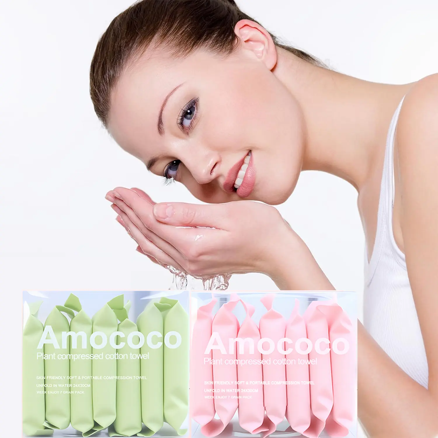 Disposable compressed towel travel set portable compressed face towel thickened candy set small square towel