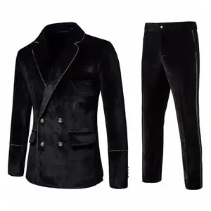 Men's-end Velvet Suits  Dress Jacket Party Costumes Jacket and Pants Menswear Formal Men's Solid Color Shorts Suit Breathable Outdoor Men's Sports Suit baby blue suit Mens Classic Wool Blend Herringbone Suit pink tie suit linen su