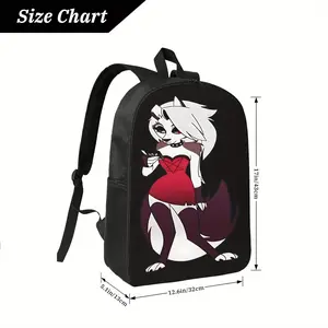 Anime Backpack with Licensed Fox Girl Anime Character - Red Outfit & Expressive Eyes, Heavy-Duty 600D Oxford School Bag, Adjustable Shoulder Straps & Cushioned Back Panel - Lightweight Backpack for Teens, College, Cosplay - Anime Fans Gift, Student Access