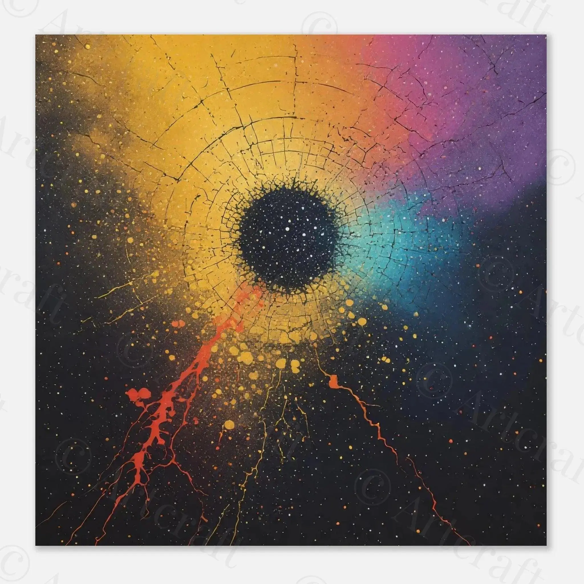 Beyond a surface Mouth Full - Striking art print,  Paper finish silky to the touch