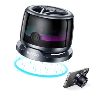 Magnetic Cell Phone Stand Bluetooth Speaker for iPhone, Android & Anything Metal - Small/Portable/Multifunctional with RGB Lights & Strong Magnetic Strength