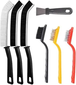 7Pcs Crevice Cleaning Brush, Multifunctional Cleaning Brush Scrub Brush,Toilet Brush,Used in Narrow Corner Tight Spaces,Hard Bristle Grout Brush for Window,Kitchen,Bathroom,Faucets