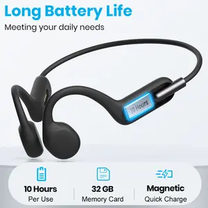 Bone Conduction Headphones, Wireless Bluetooth 5.3 Swimming IPX8 Waterproof Headset,Strong compatibilityBone vibrations transmit audio，Waterproof and sweatproof design，Special for sports and fitnessSuitable for for Running, Cycling, Drving.-X6PRO-3-5.99