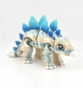 Prospect 3D - 3D Printed Stegosaurus Dinosaur Figurine – 4" x 7" Articulated Collectible Toy