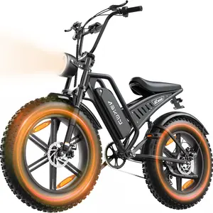 【ASKMY】 Electric Bike 1500W Peak Motor High-Carbon Steel Frame Full Suspension Up to 35MPH (56km/h) 48V 15Ah Battery Range 30–70 Miles (48–113 km) 20×4.0 All-Terrain Tires For City Roads Country Trails Light Off-Road Use