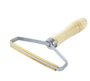 FurBeGone Portable Stainless-Steel Carpet Scraper for Dog & Cat Hair Original Medium Grooming Tool with Wooden Handle