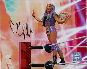 Candice LeRae WWE Autographed 8" x 10" Entrance on Ropes Photograph - Fanatics Authentic Certified