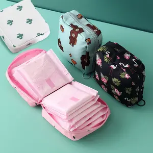 1pc Sanitary Towel Storage Bag Multi Function Travel Storage Bag Sanitary Napkin Pouch Large Waterproof Storage Bag Girls Travel Makeup Pouch Toiletries Cosmetic Organizer Collapsible Storage Organizer Zipper Bag