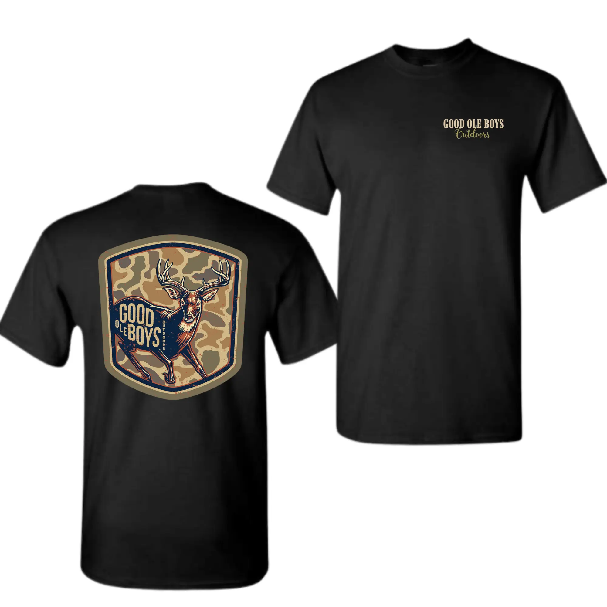 Good Ole Boys T-Shirt, Outdoor Camouflage Deer Graphic Tee for Men Women, Hunting Nature Enthusiast Casual Shirt, Crewneck Short Sleeve Summer Streetwear, Comfort Graphic Tee, Men’s Gifts, Vintage Outdoor Apparel outdoorfun