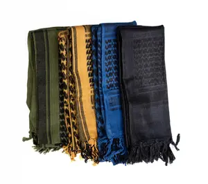 Shemagh Keffiyeh Tactical Desert Scarf Neck Head Wrap with Tassel for Men Women